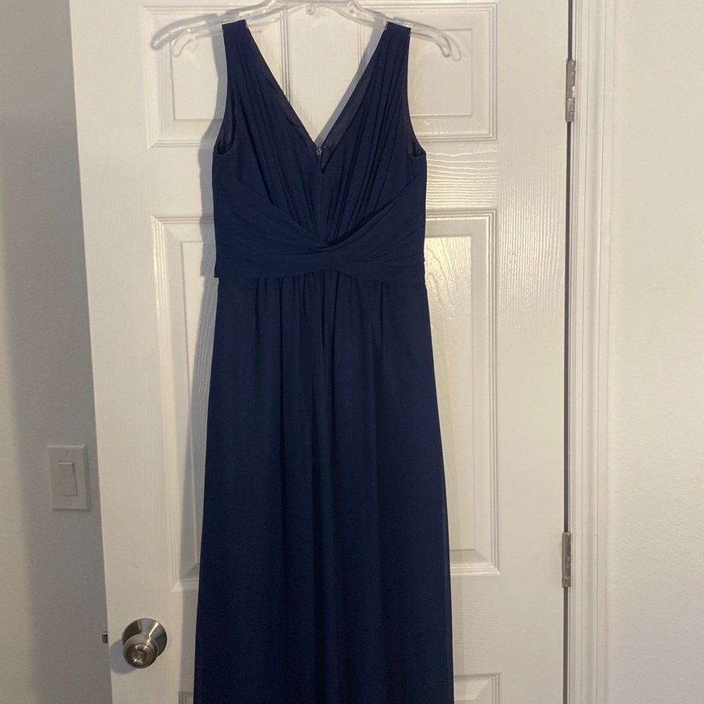 Navy Blue Long Formal Bridesmaid/wedding Gown